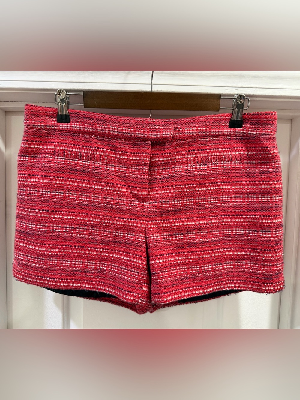 Cynthia Rowley Red Tweed Lined Shorts Size 10